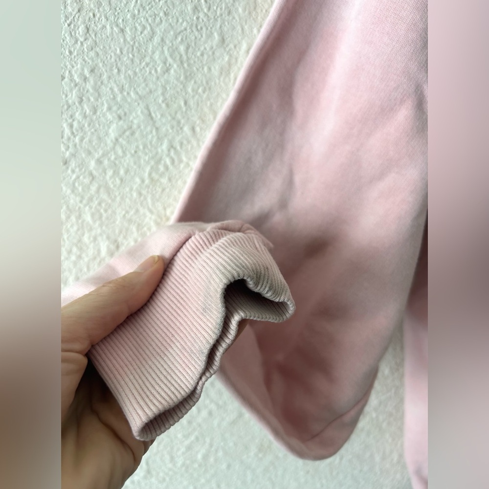 Blush Pink Oversized Crewneck Sweatshirt XL Fair Condition Lounge - Picture 9 of 16
